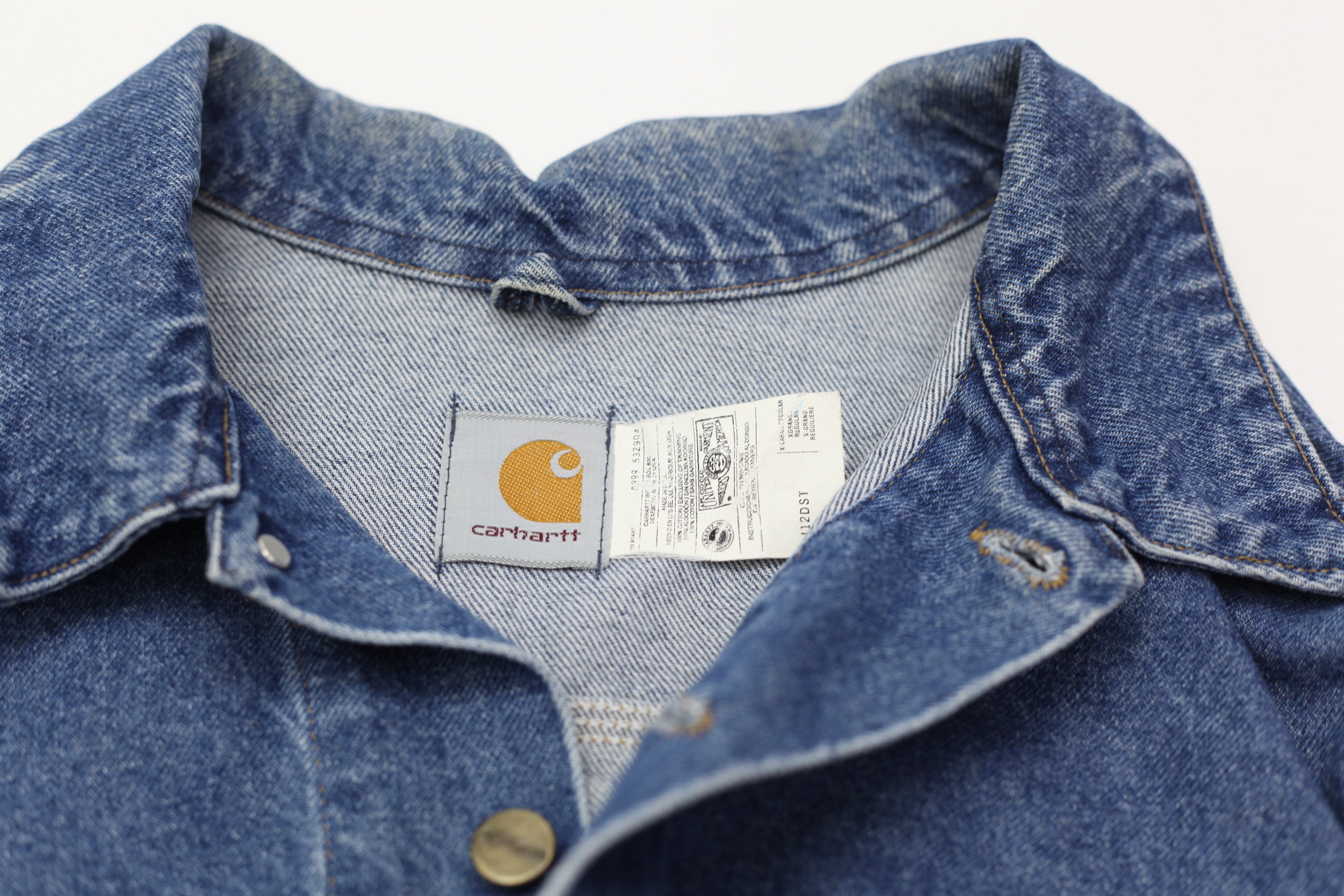 Shop Vintage Carhartt J12DST Button Denim Jacket | Fashion Rerun