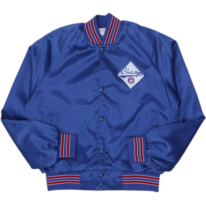 Vintage 90s Chalk Line Chicago Cubs Blue Bomber Jacket MLB Size M | Migration_Jackets | Fashion Rerun
