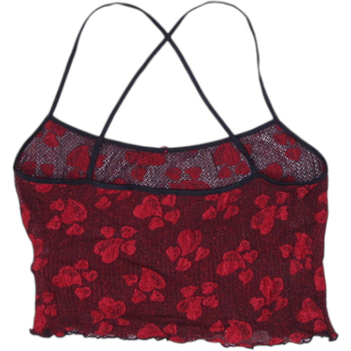 Y2K Ladies La Vie En Rose Floral Mesh Size L