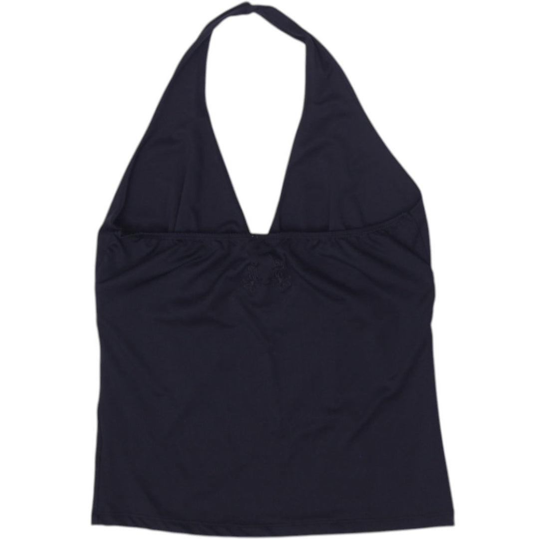 Y2K Ladies Embroidered Sexy Halter Top Size XL | Migration_Y2K Tops - Side View | Fashion Rerun