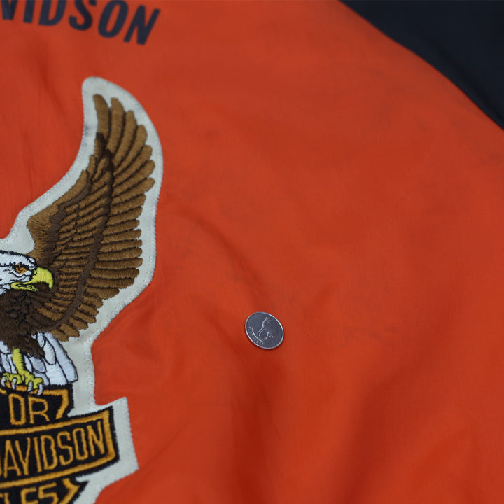 Vintage Holloway Harley Davidson Bomber Jacket Made in USA XL - Fashion Rerun Vintage Migration_Jacket