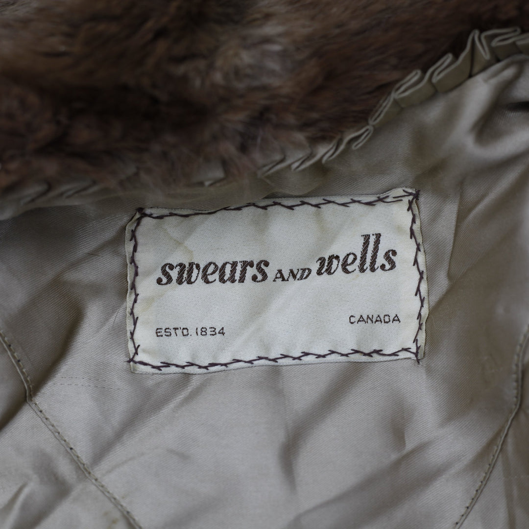 Vintage 50-60s Swear & Wells Canada Luxury Mahogany Antique Fur Jacket
