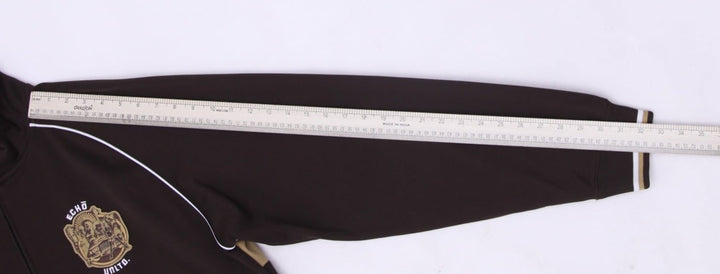 Y2K Mens Ecko Unltd Jacket Brown Zip Up Graphic XL