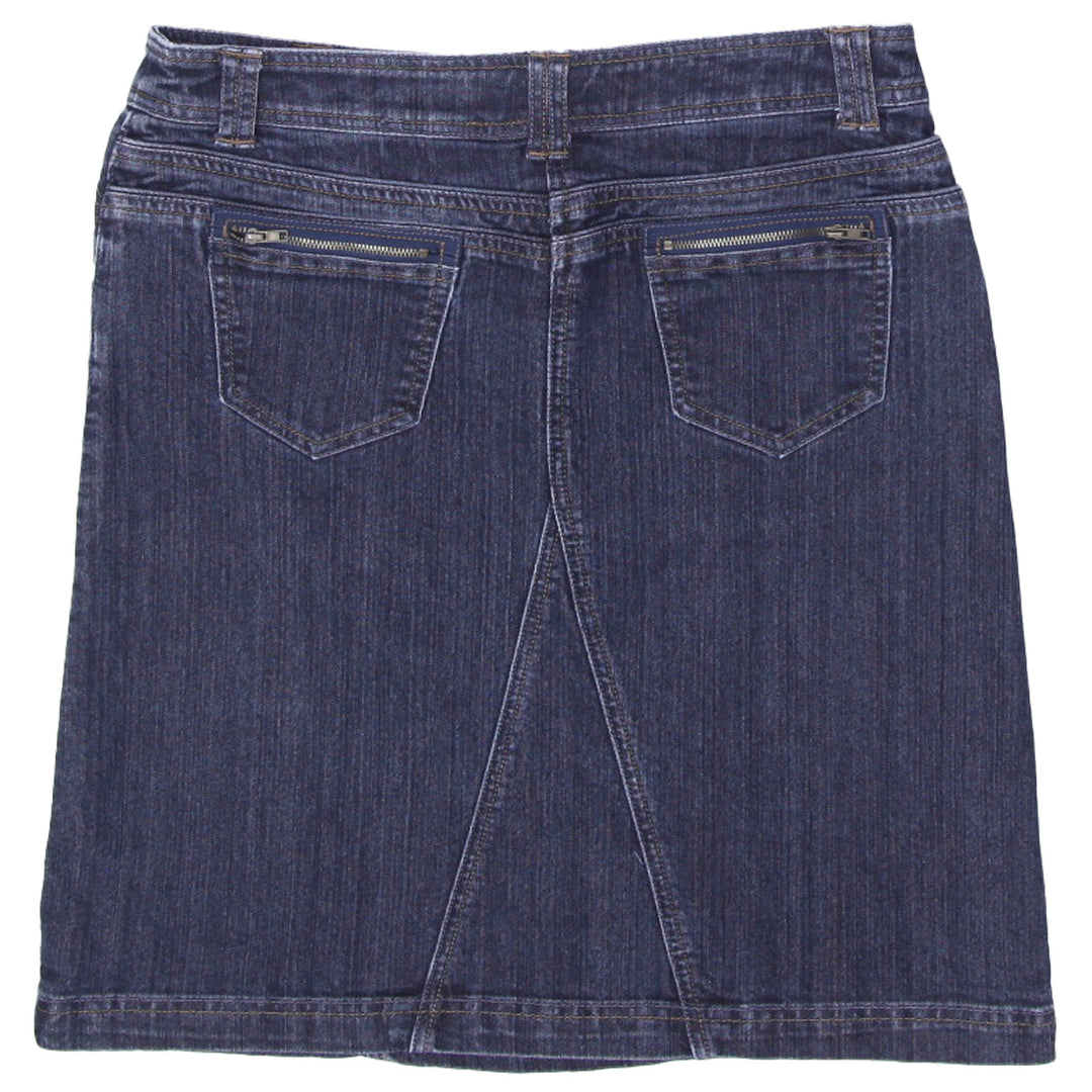 Y2K Ladies Contrast Denim Midi Skirt