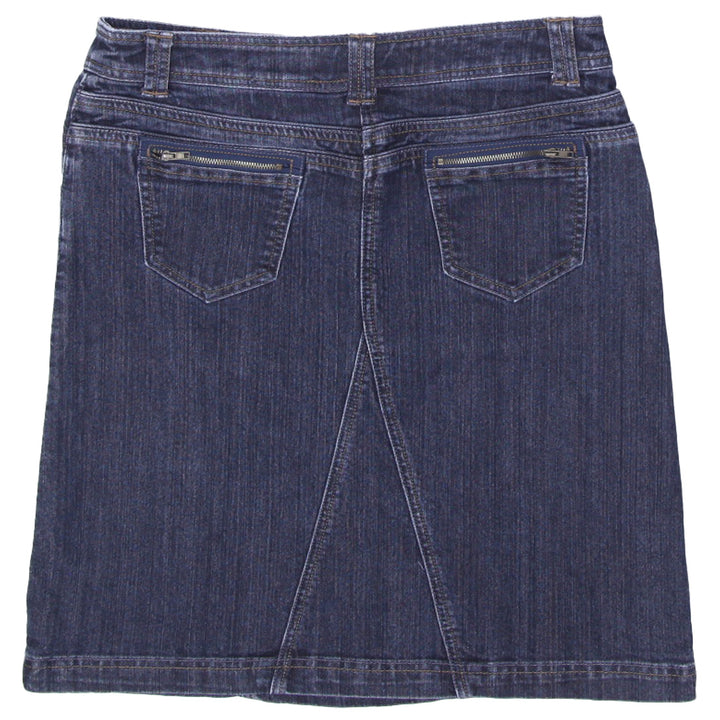 Y2K Ladies Contrast Denim Midi Skirt