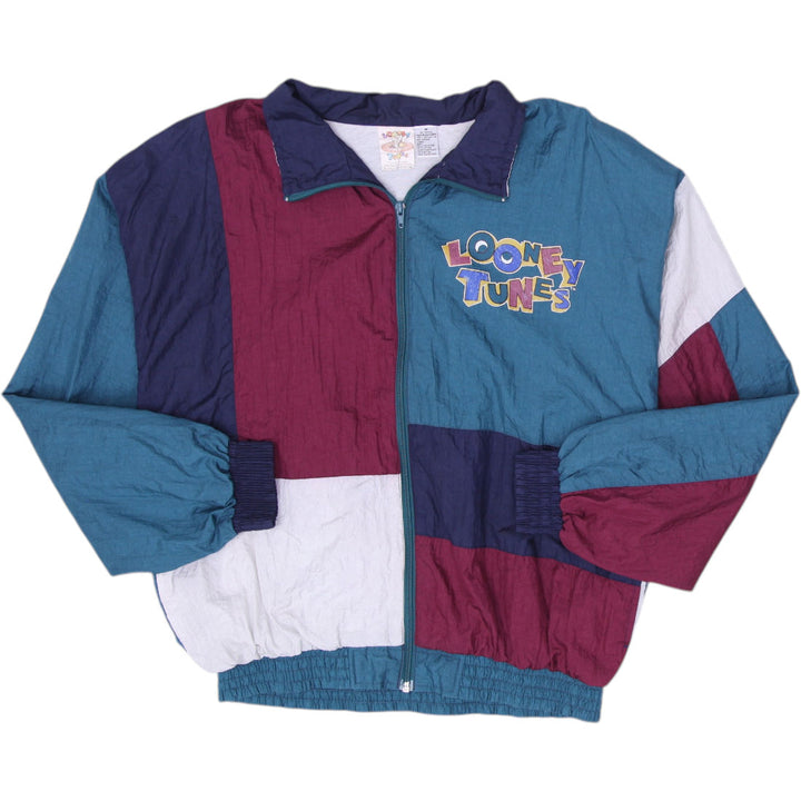 Vintage 1994 Looney Tunes Cartoon Graphic Windbreaker Jacket Size M