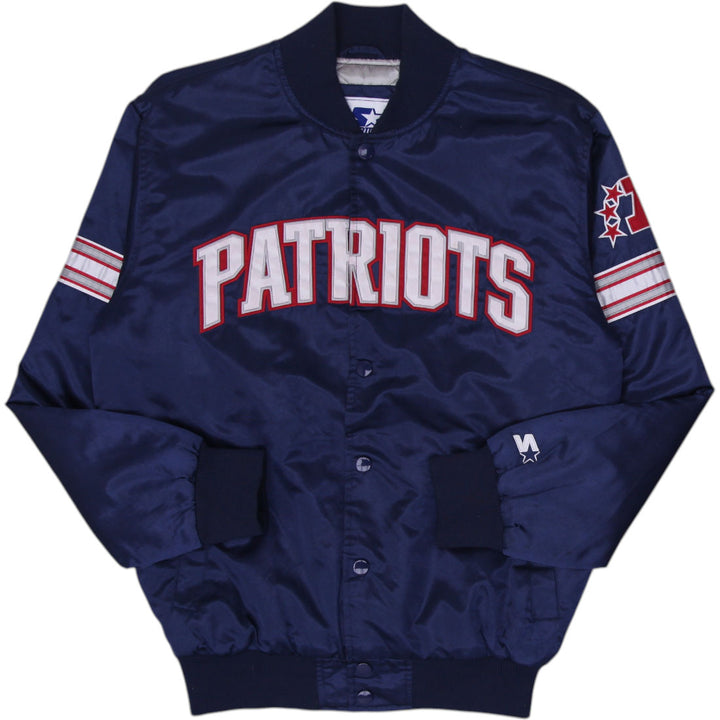 Vintage Starter New England Patriots AFC NFL Football Satin Bomber Jacket Size M