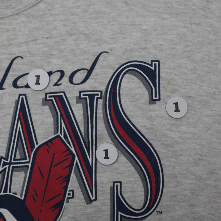 Vintage 1996 Cleveland Indians MLB Vintage Sweatshirt Size XL | Migration_Sweatshirts - View 8 | Fashion Rerun