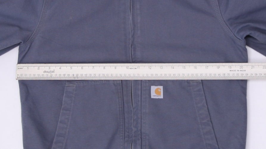 Mens Carhartt 104053-E03 Jacket Gray Hooded Workwear Quilted Pockets Size S