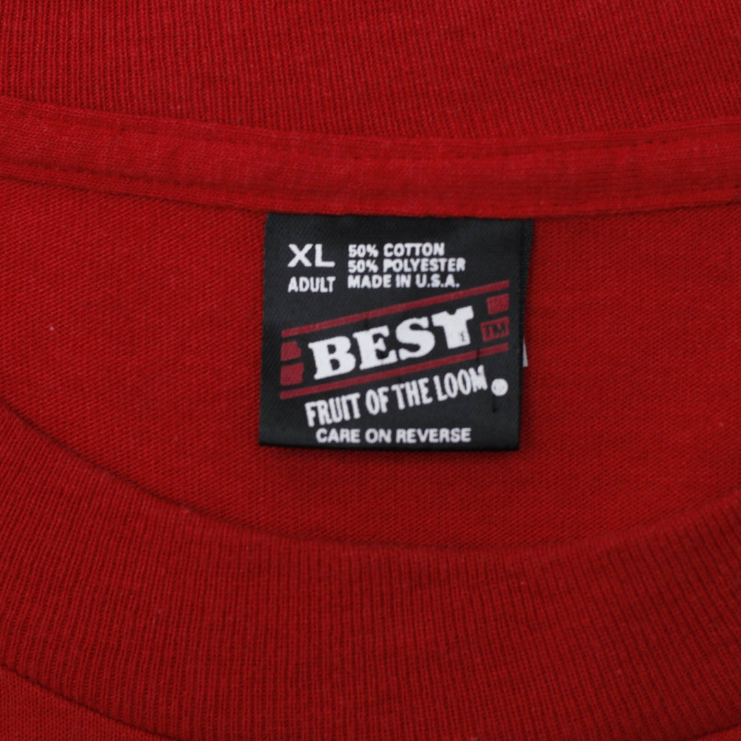Vintage Chicago "He's Back" #45 Single Stitch Red T-Shirt Made In USA XL | Migration_T-Shirts - Back View | Fashion Rerun