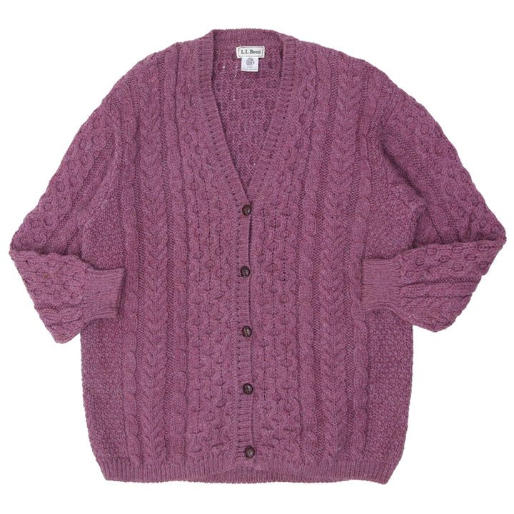 Vintage L.L Bean Pure New Wool Knitted Sweater Cardigan Ladies - Fashion Rerun Vintage Migration_Sweaters