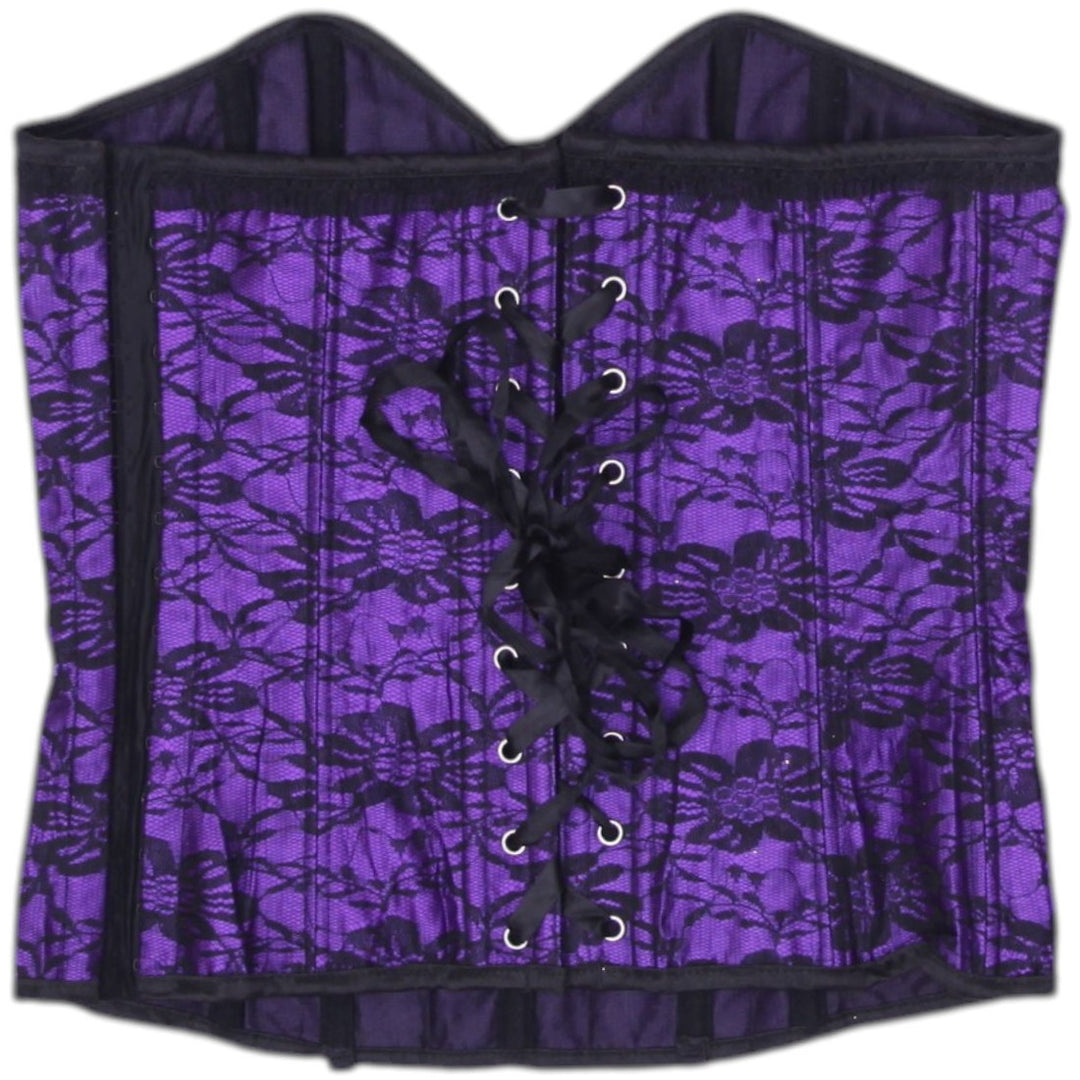 Y2K Ladies Living Dead Souls Lace Gothic Corset Size L | Migration_Y2K Tops - Side View | Fashion Rerun