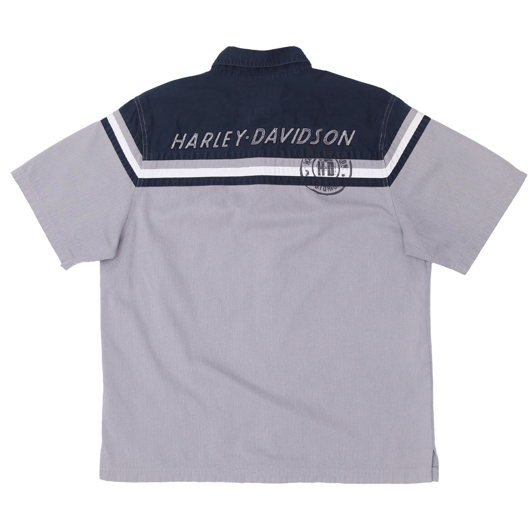 Mens Harley Davidson Motorclothes Short Sleeve Shirt - Fashion Rerun Vintage Migration_Shirt