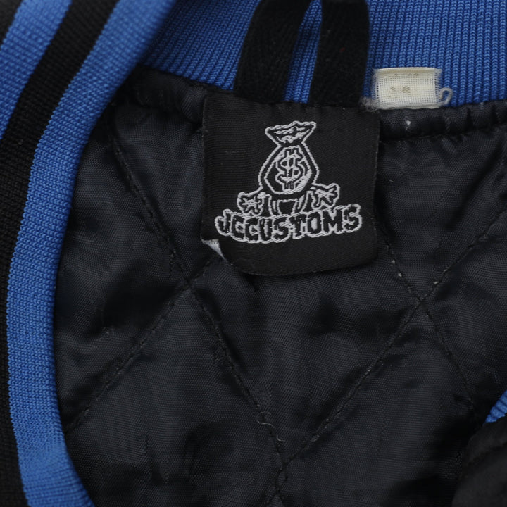 Vintage Mens JC Customs Rugrats Black Cartoon Snap Button Jacket Size M | Migration_Jackets - Back View | Fashion Rerun