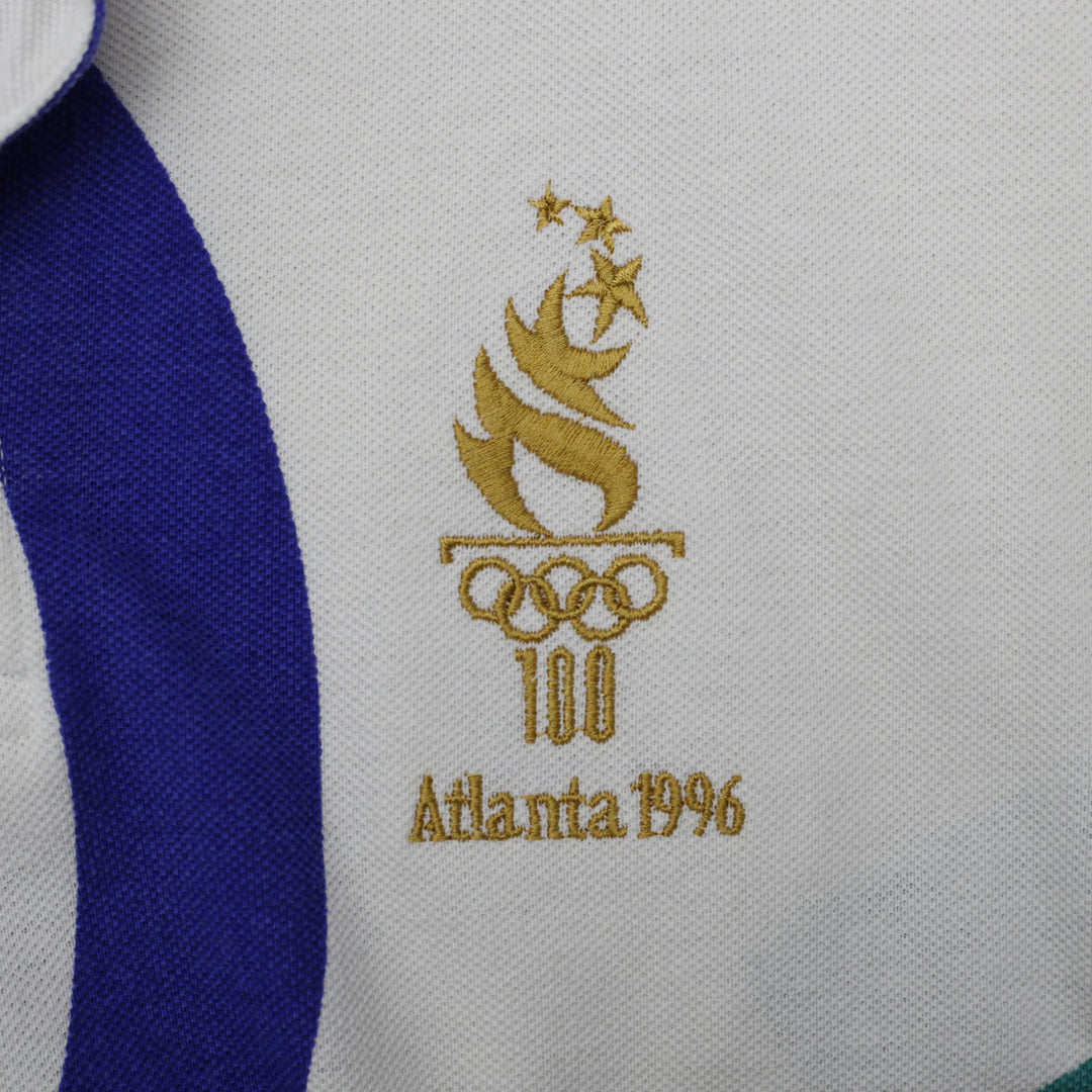 Vintage 1996 Hanes Olympic Games Polo T-Shirt Made in USA Size XL | Migration_T-Shirts - Detail View | Fashion Rerun