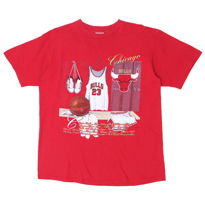 Vintage NBA Chicago Bulls Michael Jordan Locker T-Shirt S.Stitch Made In USA Nutmeg XL - Fashion Rerun Vintage Migration_T-Shirt