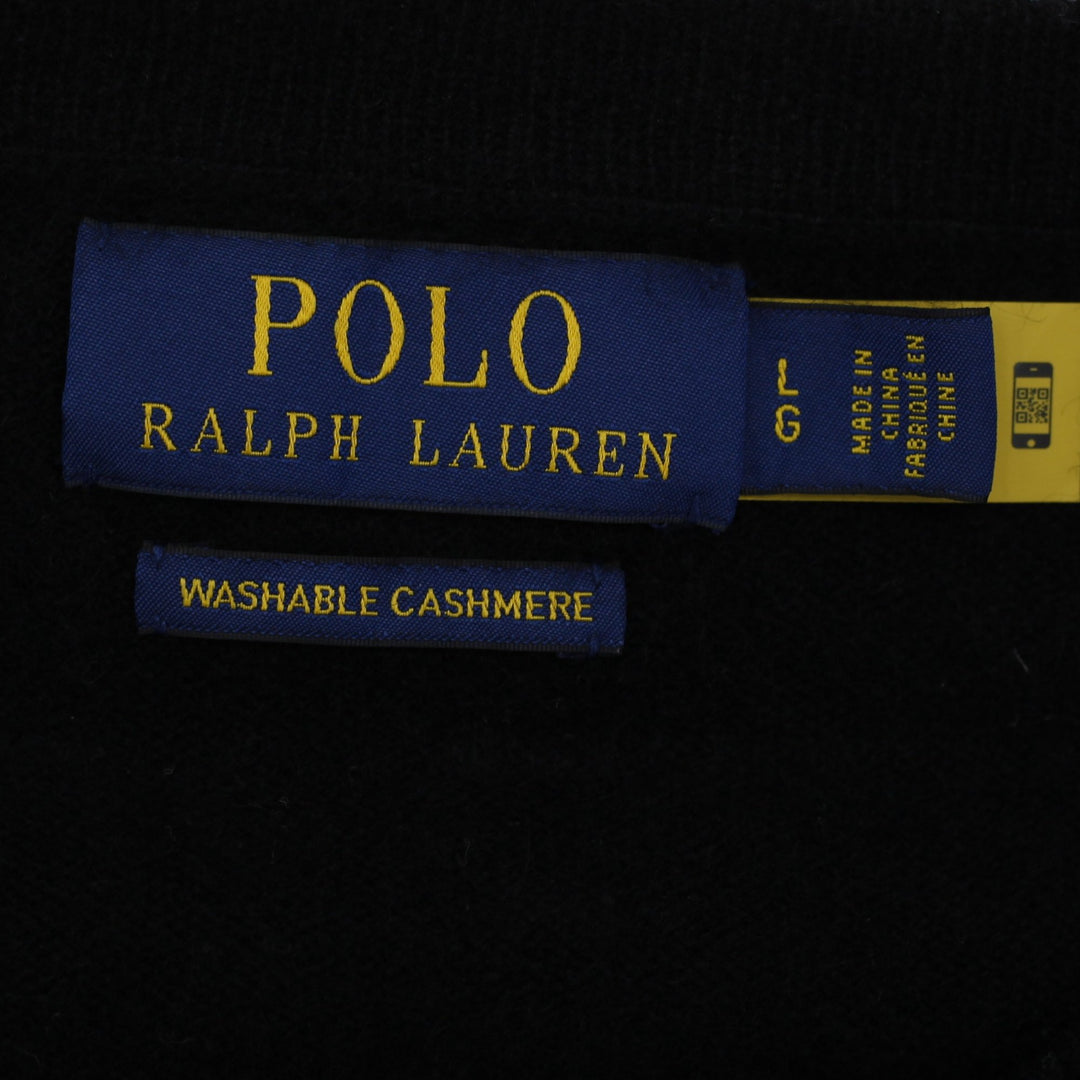 Mens Polo Ralph Lauren Sweater Black Washable Cashmere