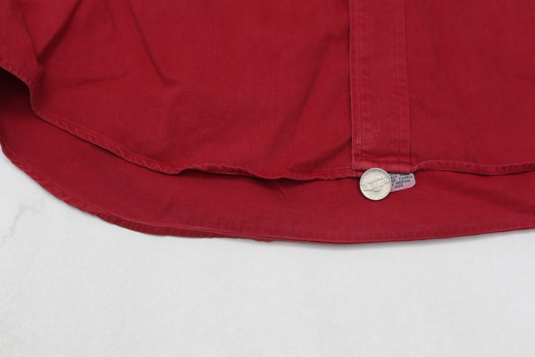 Vintage Polo by Ralph Lauren 100% Cotton Long Sleeve Shirt-Size XL, Red - Fashion Rerun Vintage Migration_Shirt
