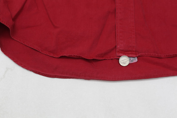 Vintage Polo by Ralph Lauren 100% Cotton Long Sleeve Shirt-Size XL, Red - Fashion Rerun Vintage Migration_Shirt