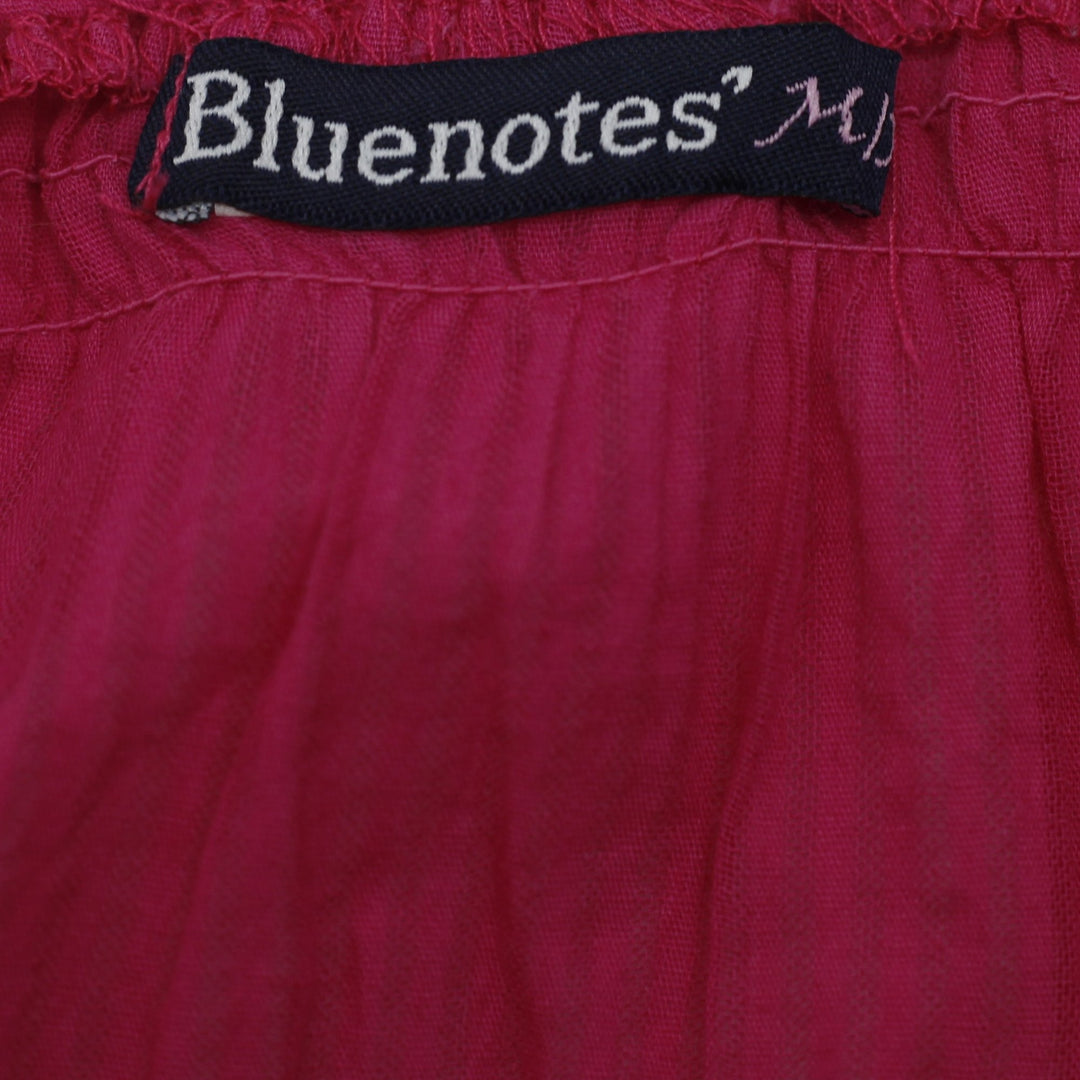 Y2K Ladies Bluenotes Fuchsia Pink Lightweight Cotton Lace-Trim Cami Top Medium