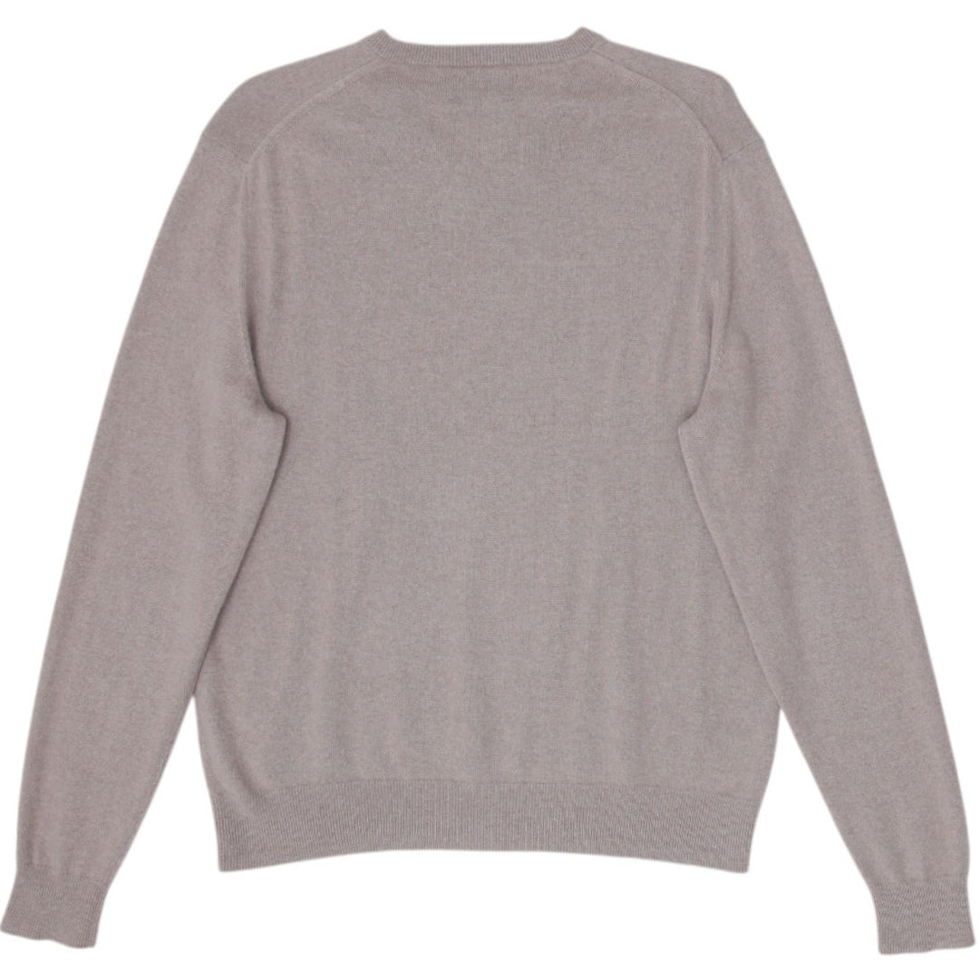 Mens Black Brown 182 Cashmere V Neck Classic6 Sweater Size L