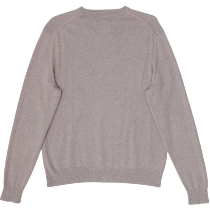 Mens Black Brown 182 Cashmere V Neck Classic6 Sweater Size L