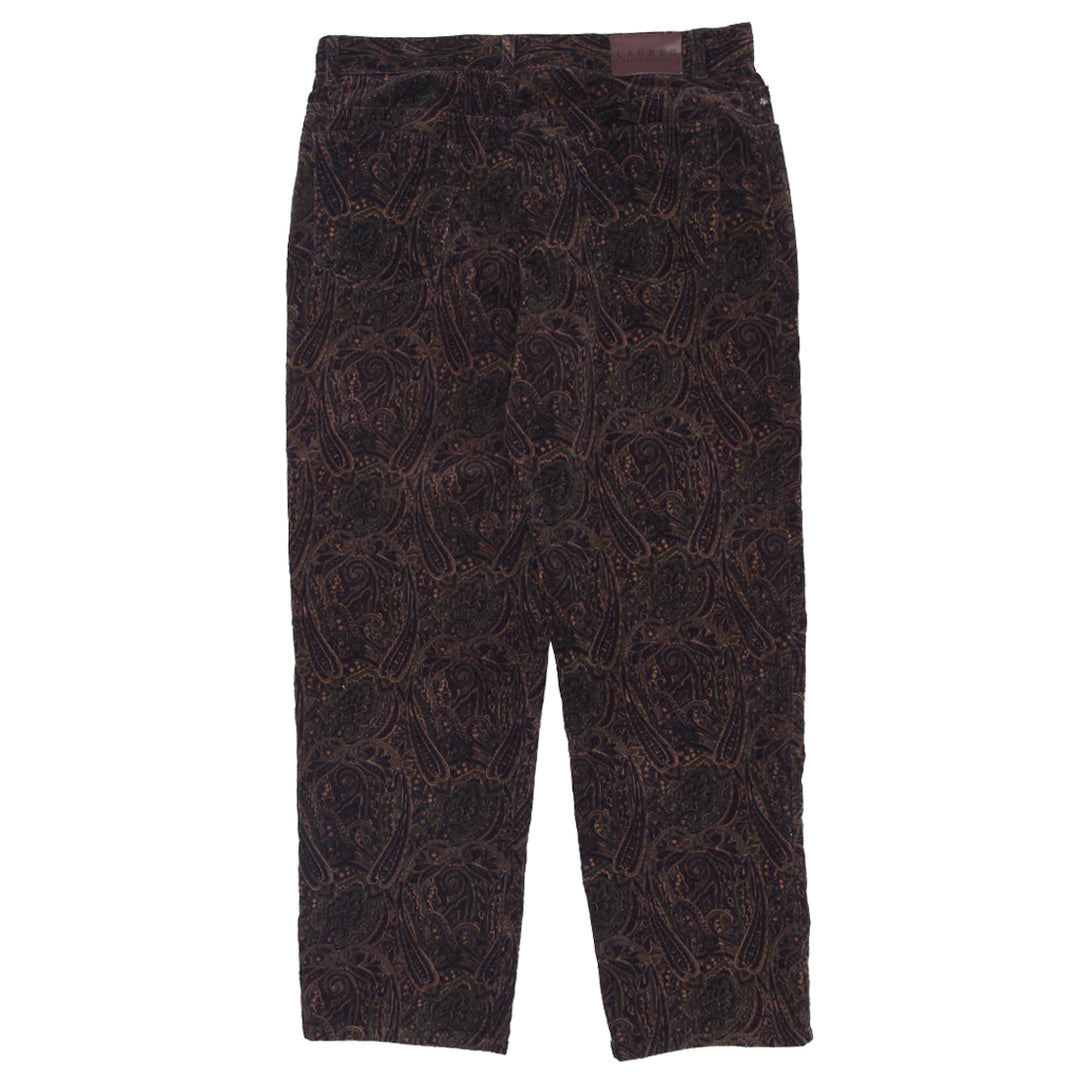 Ladies Lauren Ralph Lauren Paisley Corduroy Pants - Fashion Rerun Vintage Migration_Pants