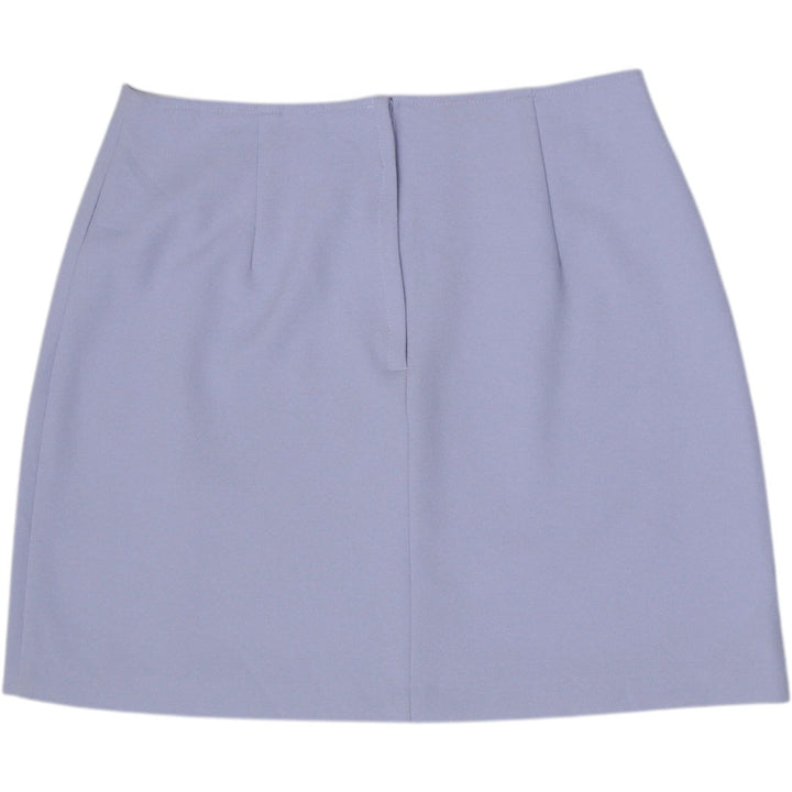 Y2K Ladies XOXO Mini Skirt Periwinkle Blue Side Slit Made in USA High Waist Size 7