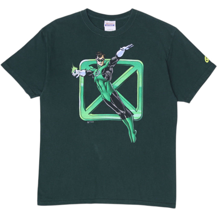 Vintage Mens Hanes Green Lantern Graphic Comic T-Shirt Size L