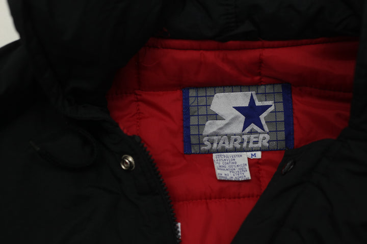 Vintage Chicago Bulls Starter Puffer Hooded Jacket 90s NBA