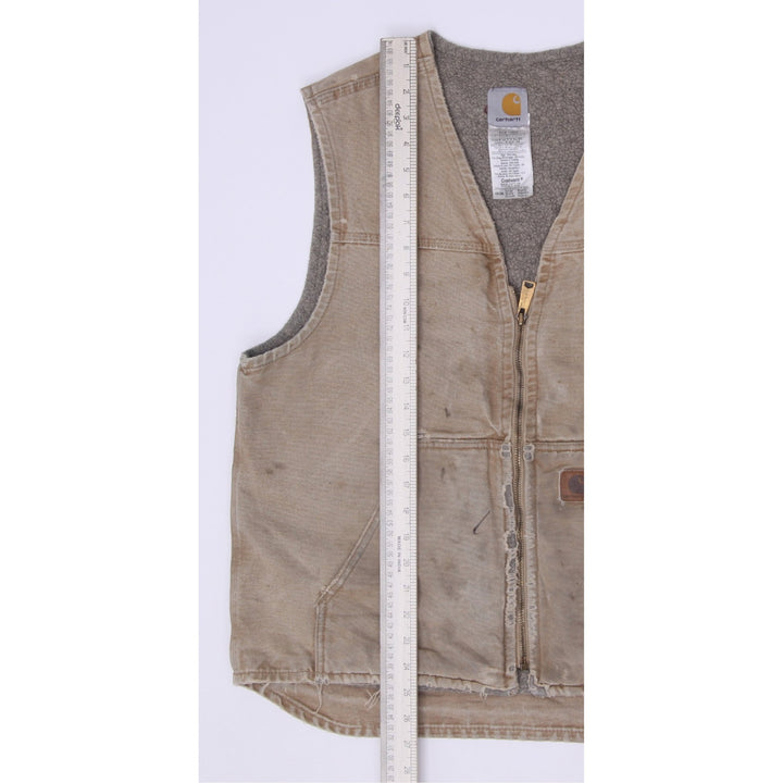 Vintage Vintage Carhartt V26 CML Sherpa Lined Duck Canvas Vest Size L