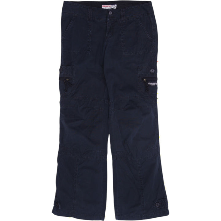 Y2K Ladies Aeropostale Low Rise Utility Cargo Flare Pants Size 1/2