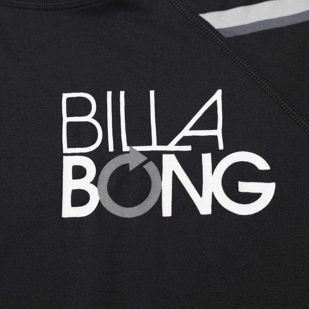 Mens Billabong Rash Guard Black UPF 50 Sun Protection Swimwear Size L