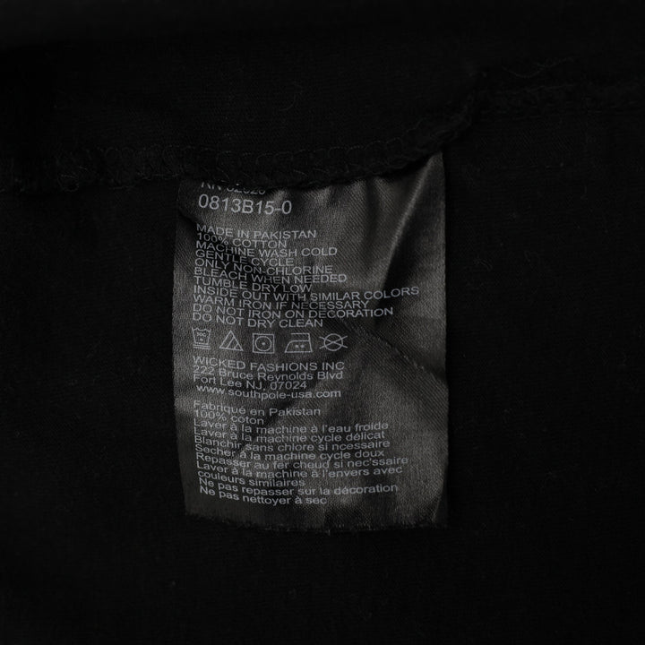 Y2K Mens Southpole Cyber Grunge Skull T-Shirt Size L