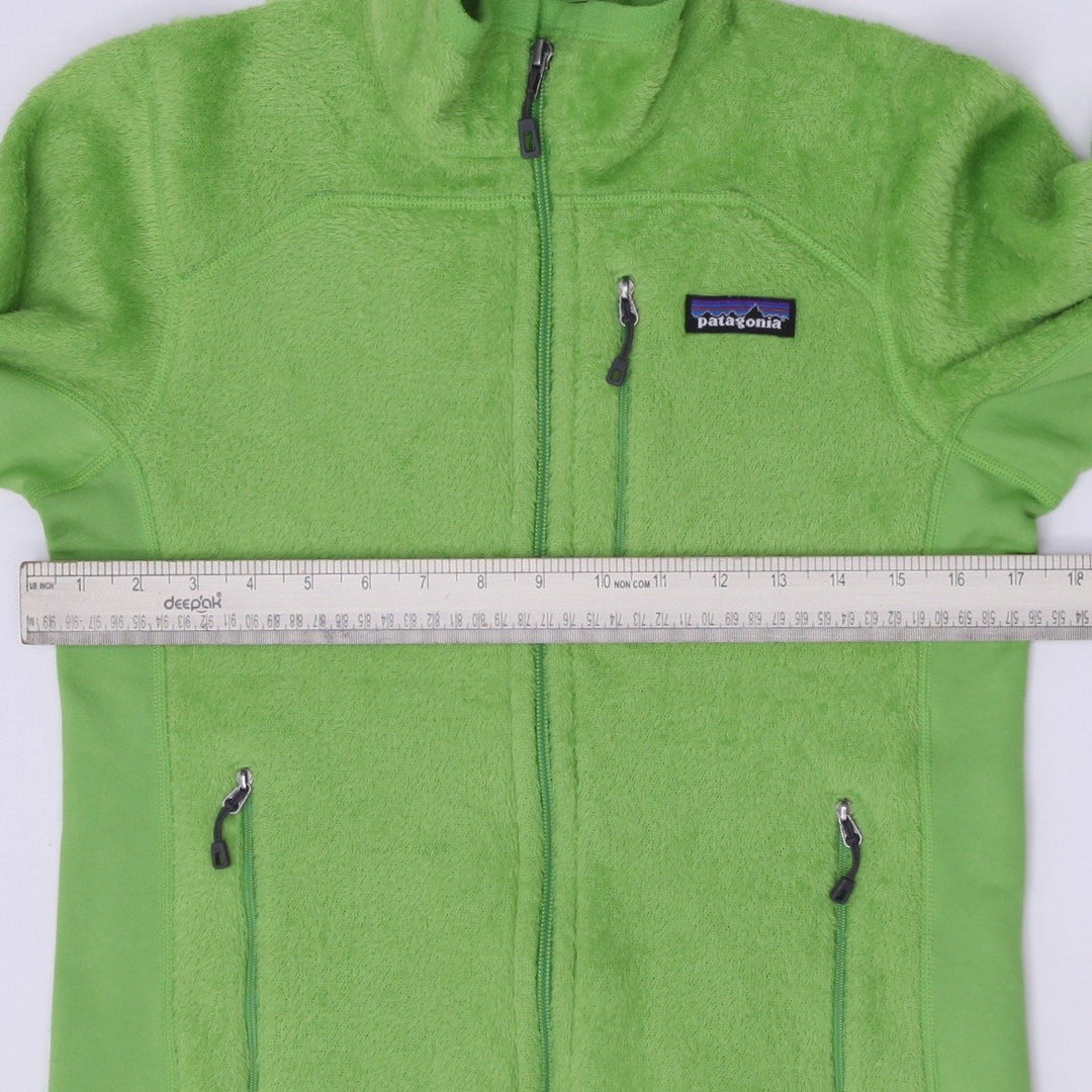 Ladies Patagonia Full Zip Fleece Jacket Lime Green Size XS