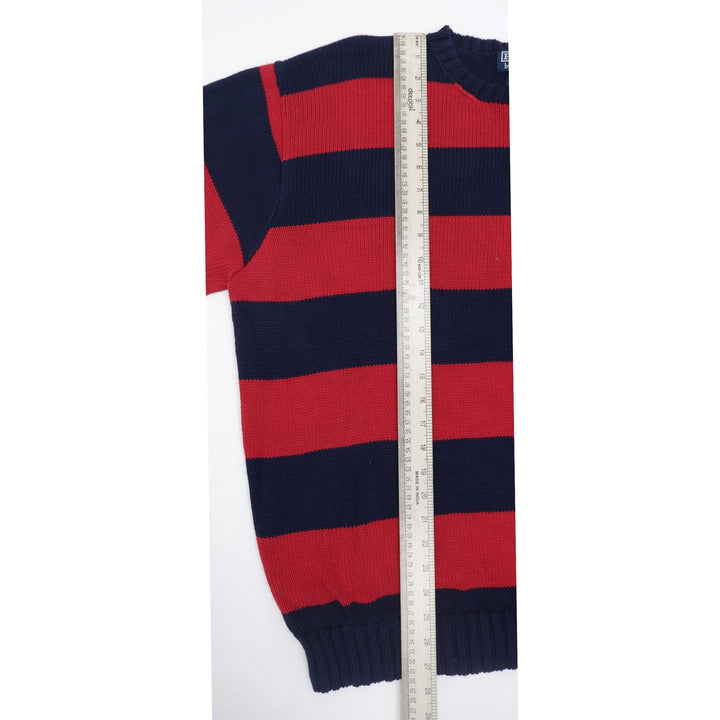 Mens Polo By Ralph Lauren Striped 100% Cotton Knitted Sweater