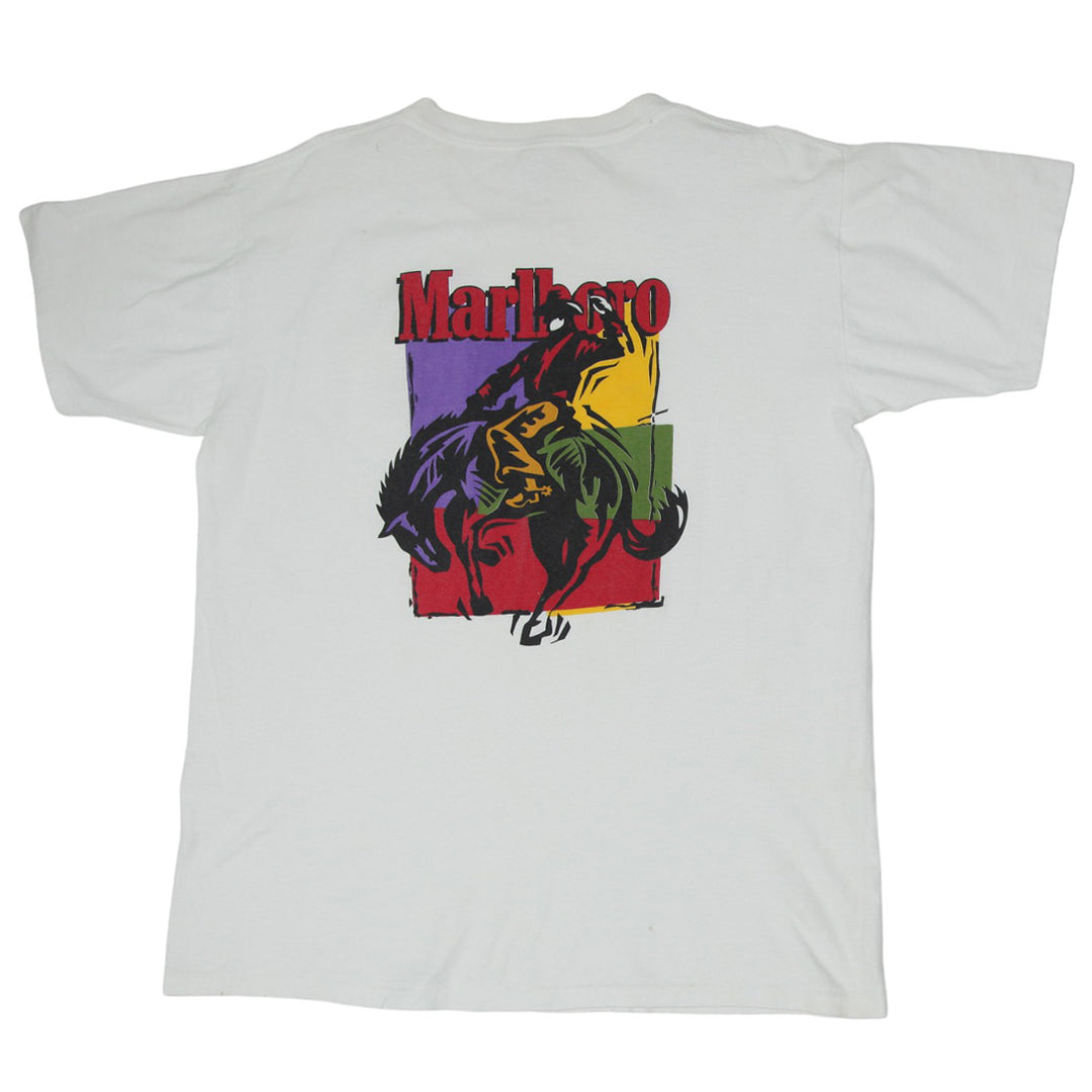 Vintage Marlboro Cowboys Pocket T-Shirt Single Stitch XL | Migration_T-Shirts UAENAT40 - Side View | Fashion Rerun