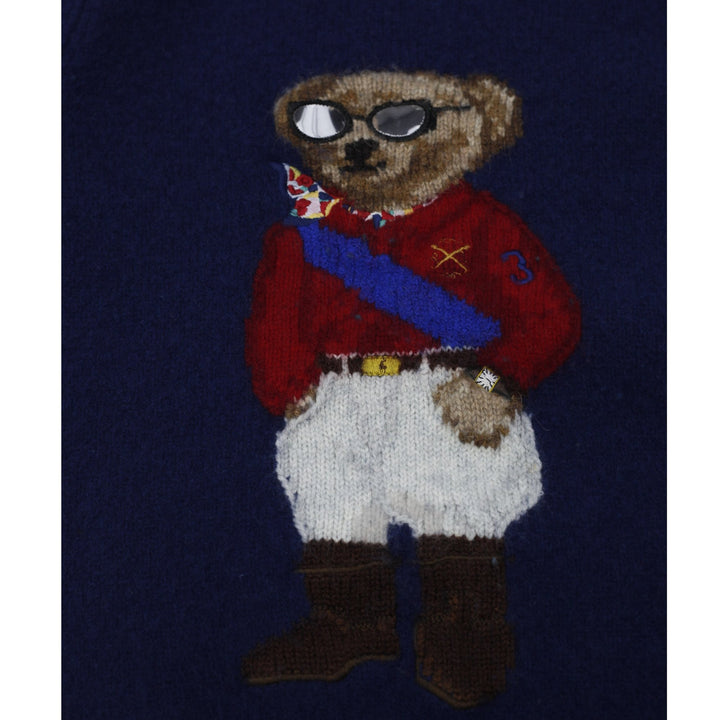 Mens Ralph Lauren Polo Bear Sweater Navy Blue Knit Embroidered Size XS | Migration_Knitwear & Sweaters RL Col | Fashion Rerun