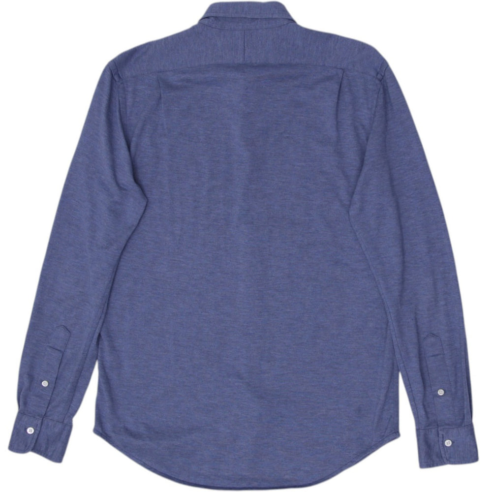 Ralph Lauren Knit Dress Shirt Long Sleeve Cotton Polo Shirt Size M | Migration_Shirts - Side View | Fashion Rerun