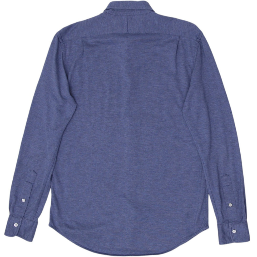 Ralph Lauren Knit Dress Shirt Long Sleeve Cotton Polo Shirt Size M | Migration_Shirts - Side View | Fashion Rerun