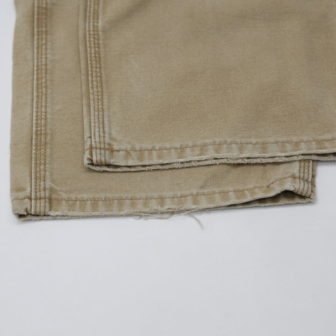 Mens Carhartt B136 BRN Dungaree Fit Double Knee Workwear Pants Size 36 X 30