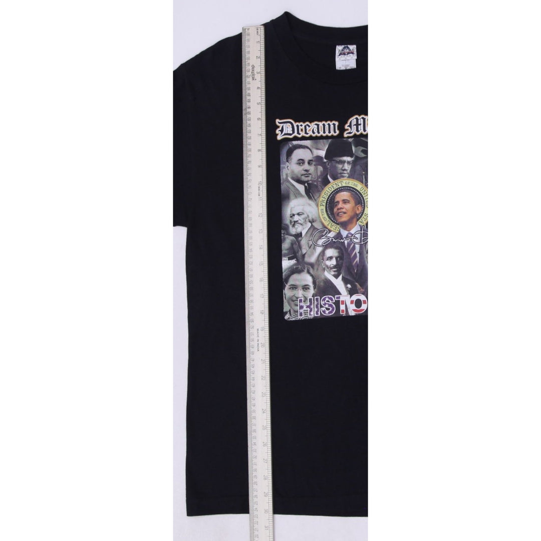 Vintage Alstyle "Dream Makers History" T-Shirt Black Graphic Large | Migration_T-Shirts - Alternate View | Fashion Rerun