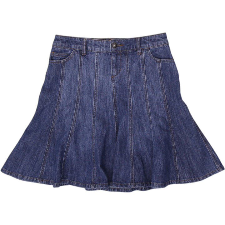 Y2K Ladies Flared Casual Style Blue Denim Skirt Size 5 | Migration_Skirts | Fashion Rerun