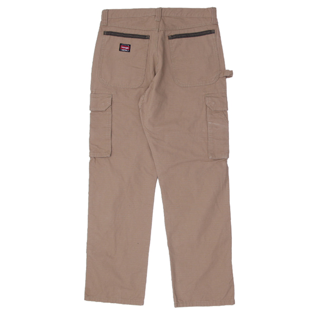 Mens Wrangler Workwear Brown Cargo Pants