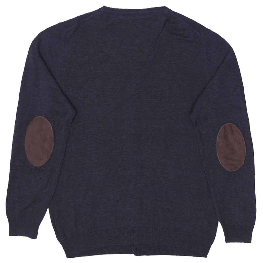 Mens Nobel League Selection Patch Sleeve Button Cardigan