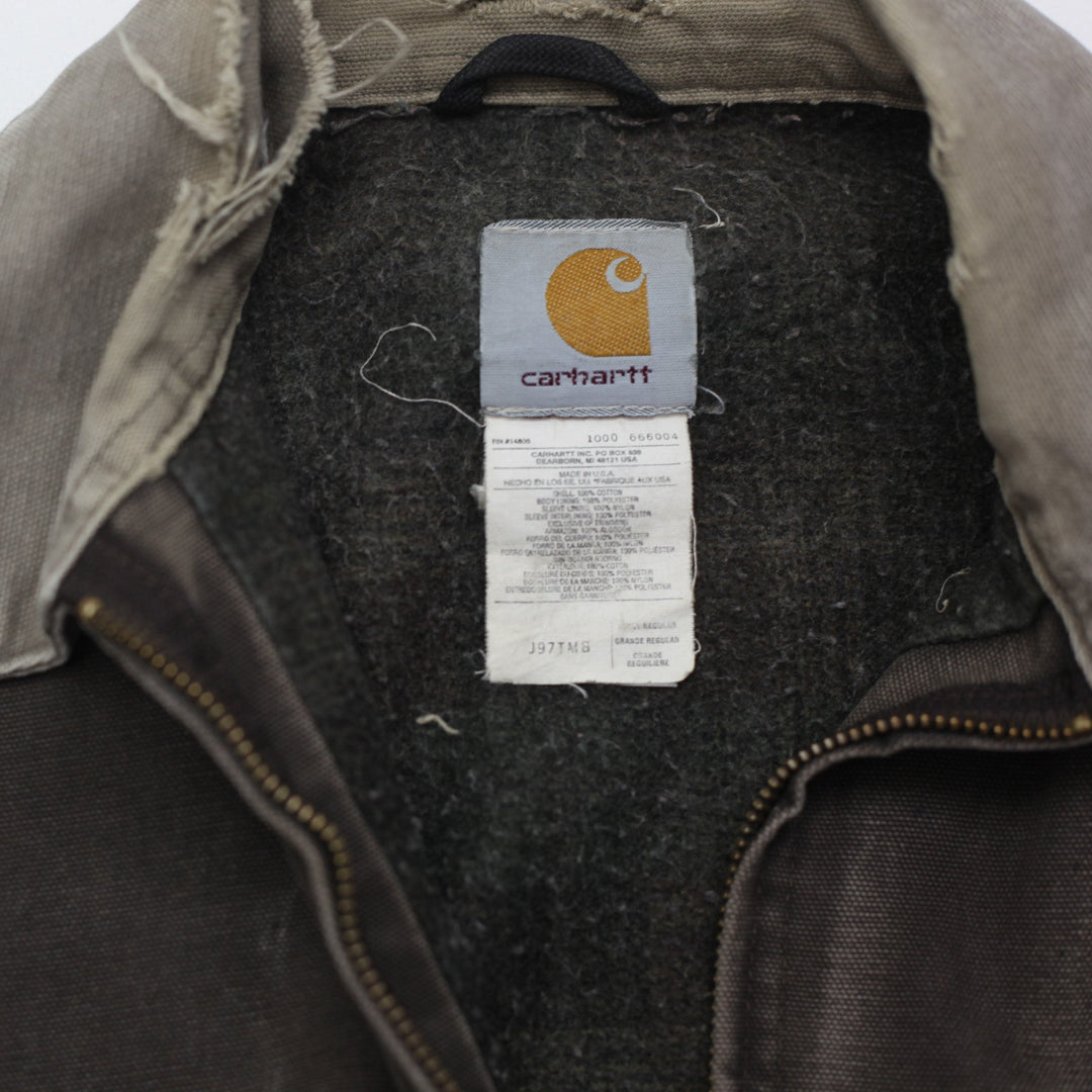 Vintage Carhartt Detroit J97 TM8 Blanket Lined Distressed Workwear Jacket