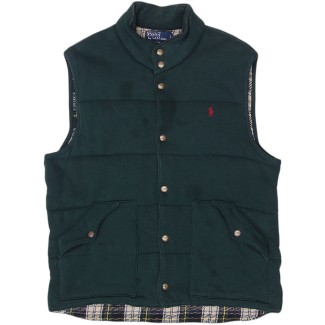 Vintage Mens Polo Ralph Lauren Dark Green Puffer Vest Size L | Migration_Vests | Fashion Rerun