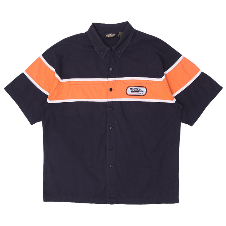 Mens Harley Davidson Racing Mechanic Shirt - Fashion Rerun Vintage Migration_Shirt