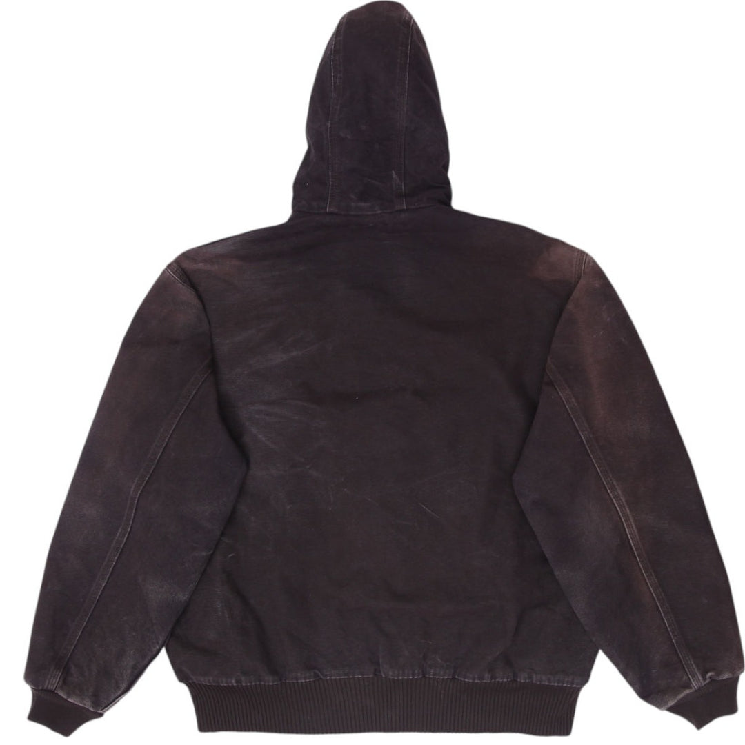 Mens Carhartt J130 DKB Sandstone Active Hooded Jacket Size L
