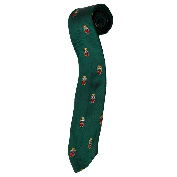 Mens Polo By Ralph Lauren Handmade In Italy Green Necktie